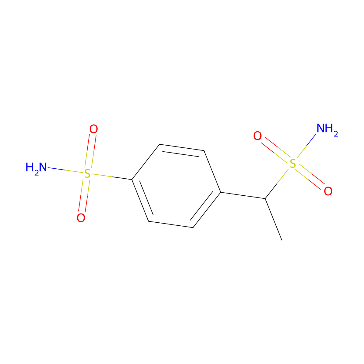 4-(1-Sulfamoylethyl)benzenesulfonamide molecular structure, CAS 1249702-89-3