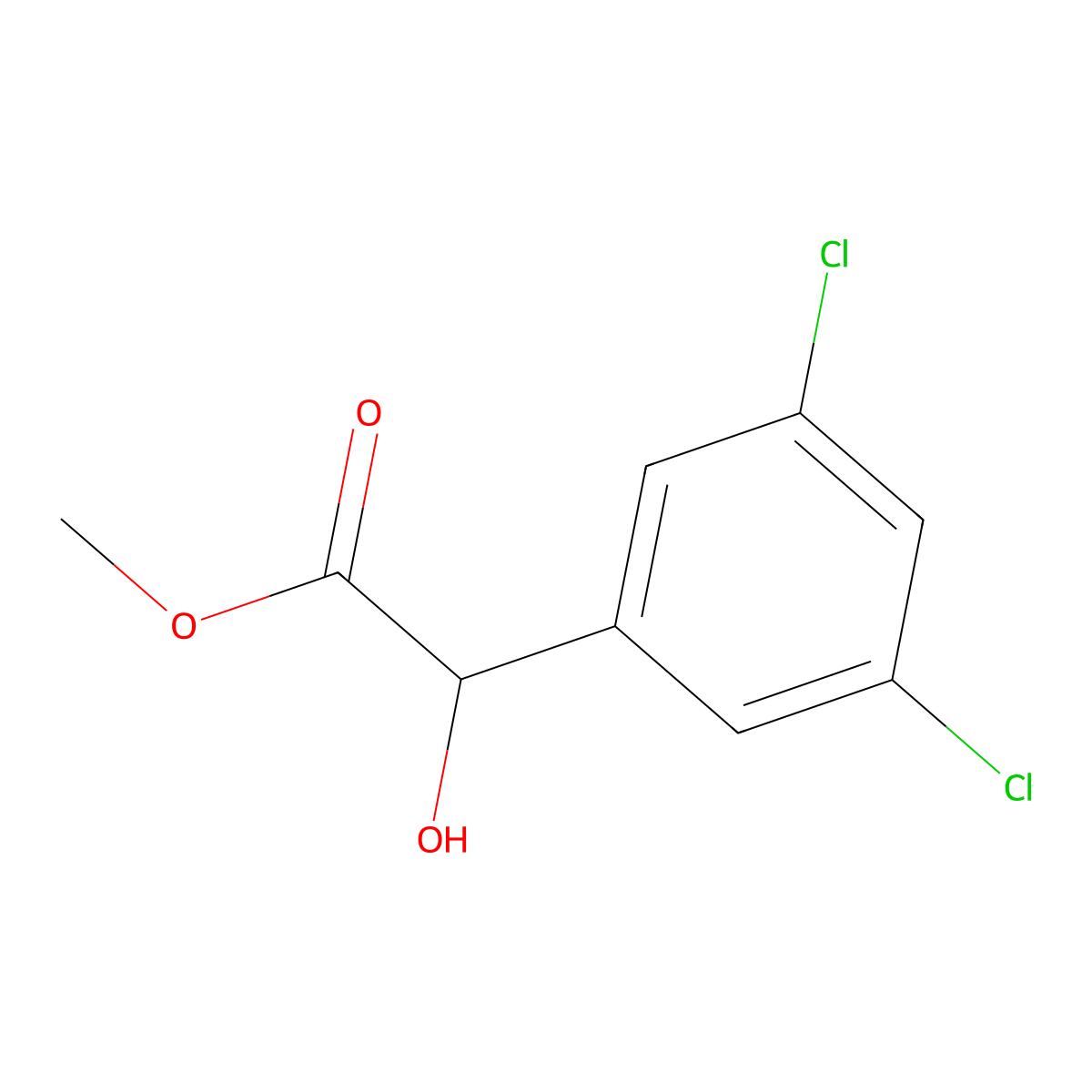 Methyl 2-(3,5-dichlorophenyl)-2-hydroxyacetate molecular structure, CAS 1249705-88-1