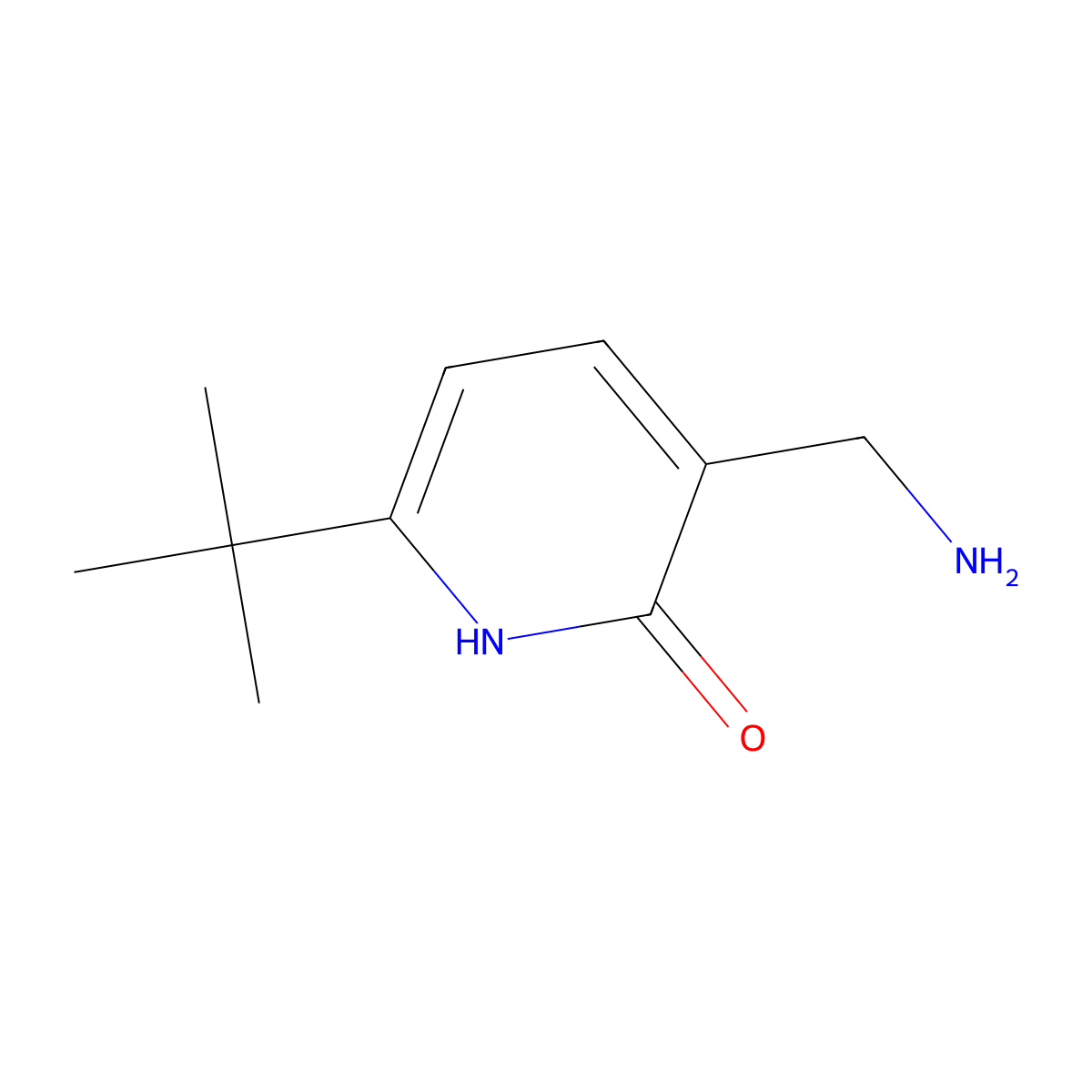 3-(Aminomethyl)-6-tert-butyl-1,2-dihydropyridin-2-one molecular structure, CAS 1249706-38-4