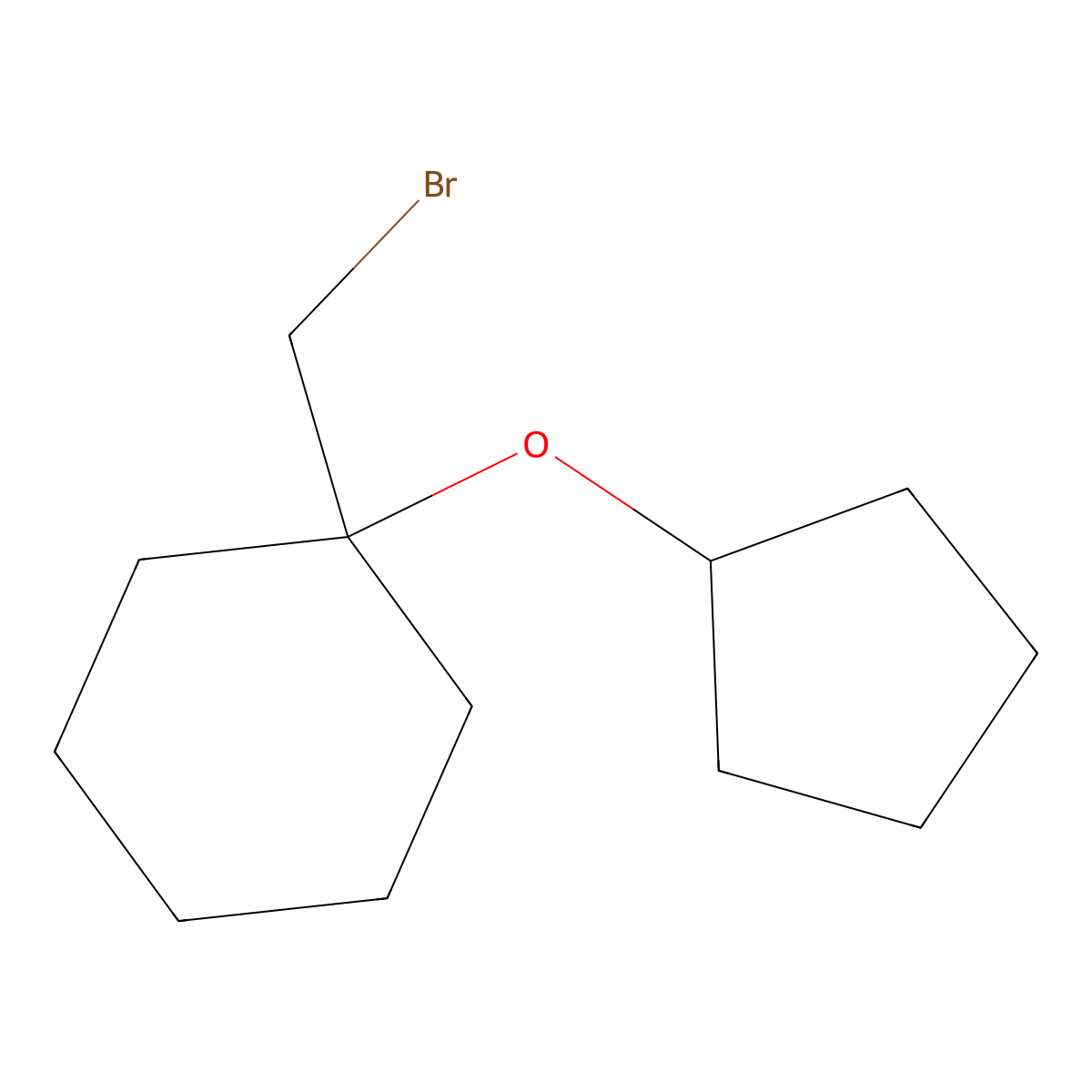 1-(Bromomethyl)-1-(cyclopentyloxy)cyclohexane molecular structure, CAS 1249706-76-0