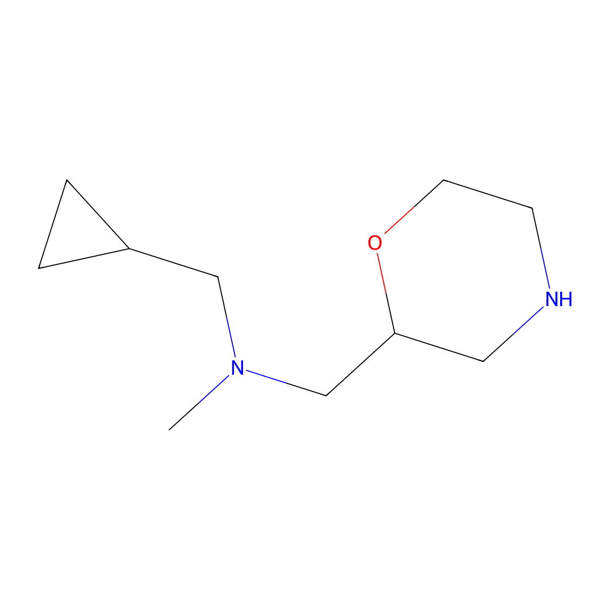 (Cyclopropylmethyl)(methyl)(morpholin-2-ylmethyl)amine molecular structure, CAS 1249708-19-7