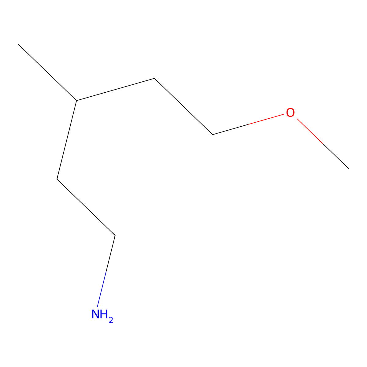 5-Methoxy-3-methylpentan-1-amine molecular structure, CAS 1249709-16-7