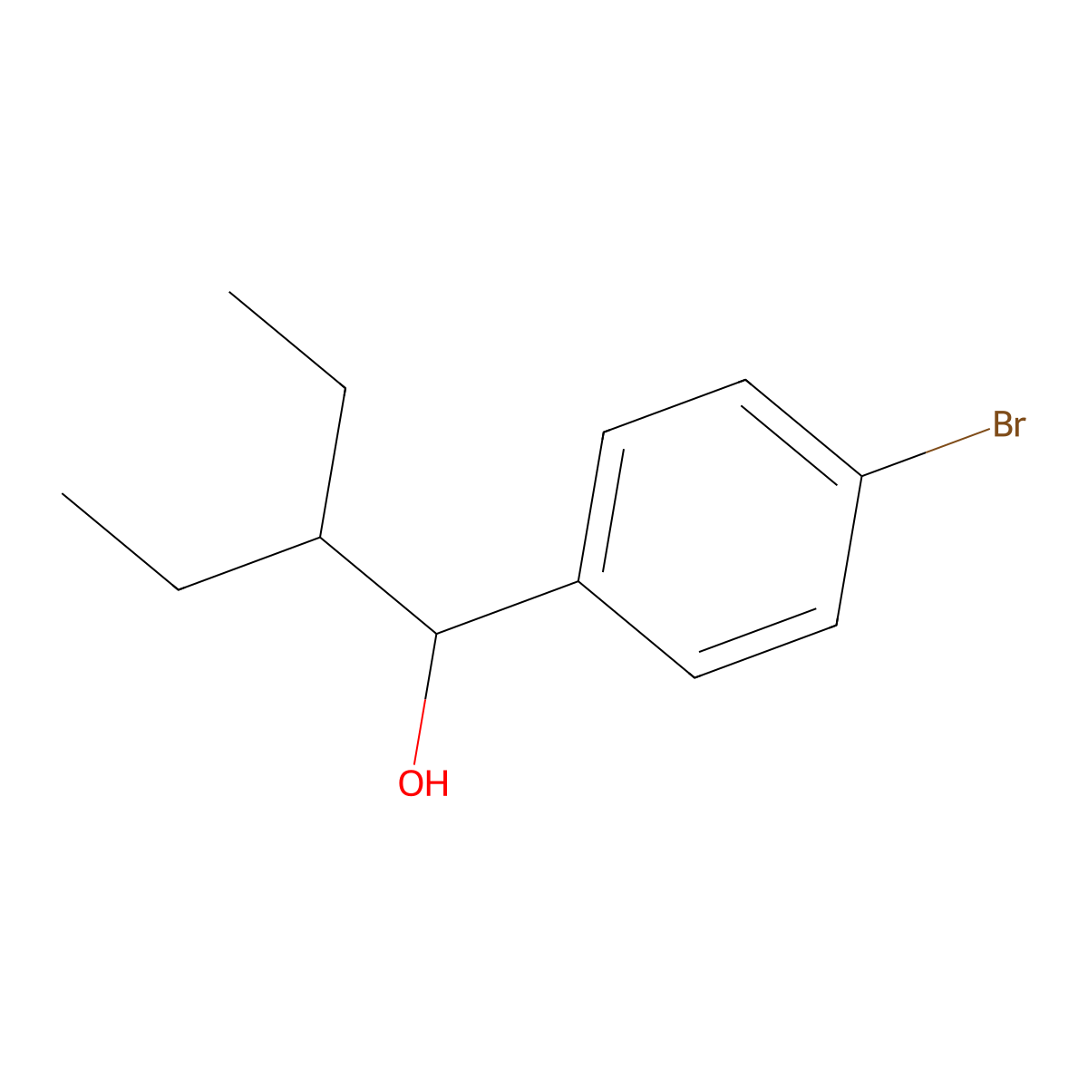 4-Bromo-alpha-(1-ethylpropyl)benZenemethanol molecular structure, CAS 1249709-99-6