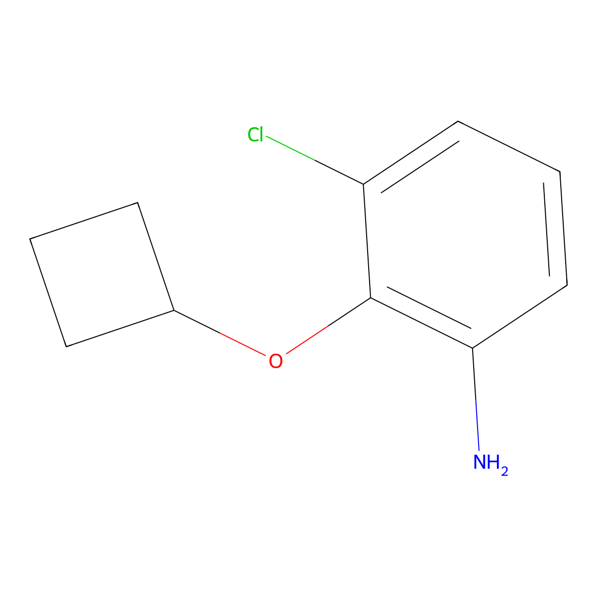 3-Chloro-2-cyclobutoxyaniline molecular structure, CAS 1249711-25-8
