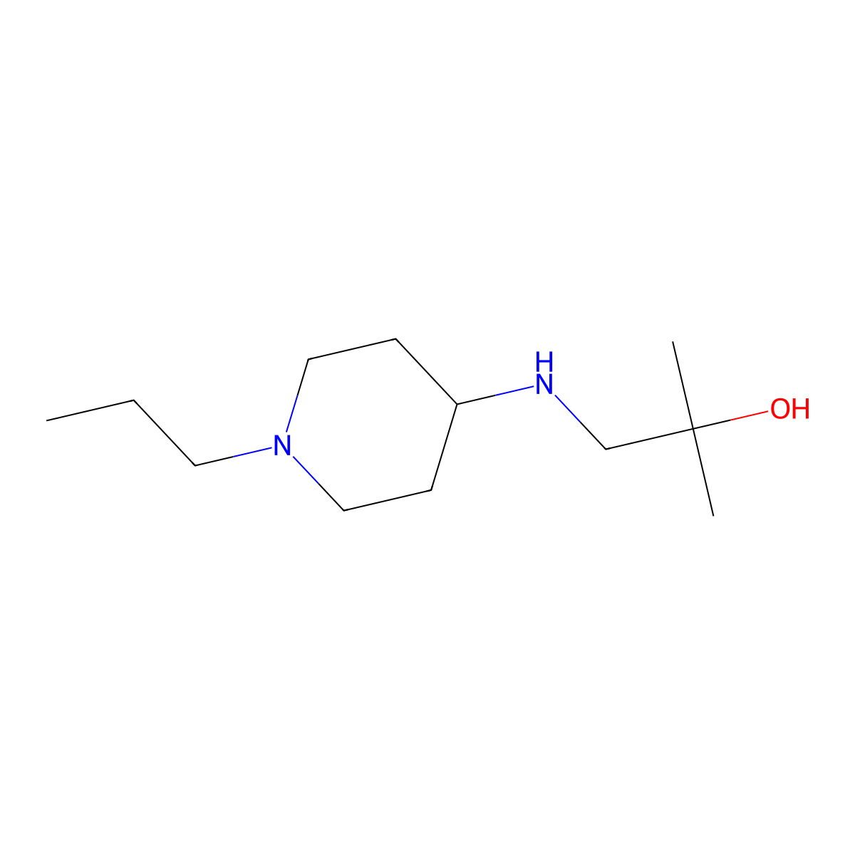 2-Methyl-1-[(1-propylpiperidin-4-yl)amino]propan-2-ol molecular structure, CAS 1249711-80-5
