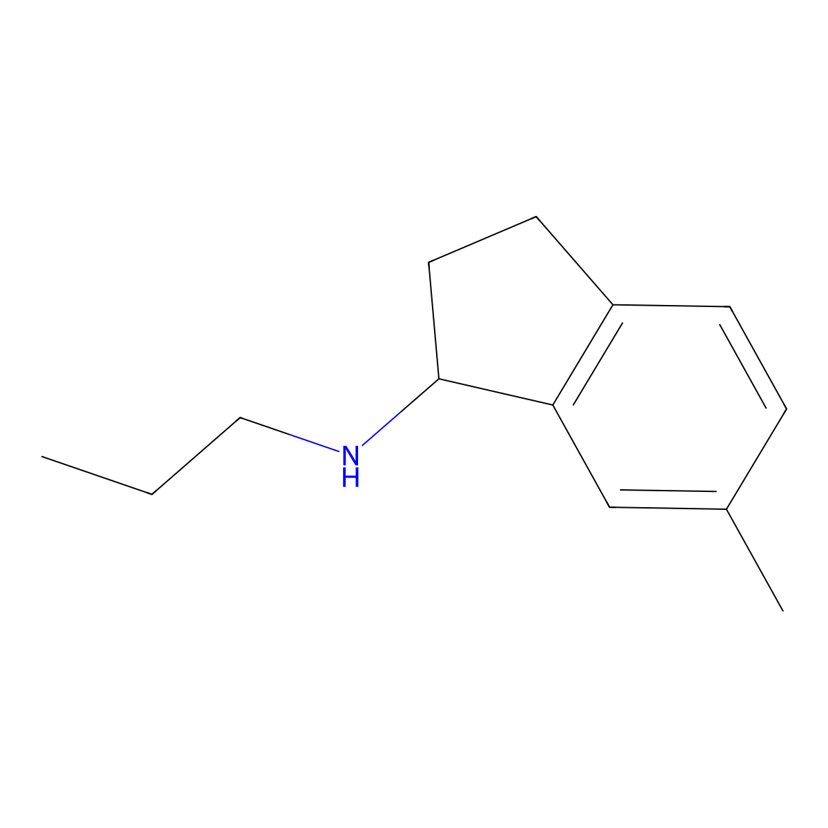 6-methyl-N-propyl-2,3-dihydro-1H-inden-1-amine molecular structure, CAS 1249715-79-4