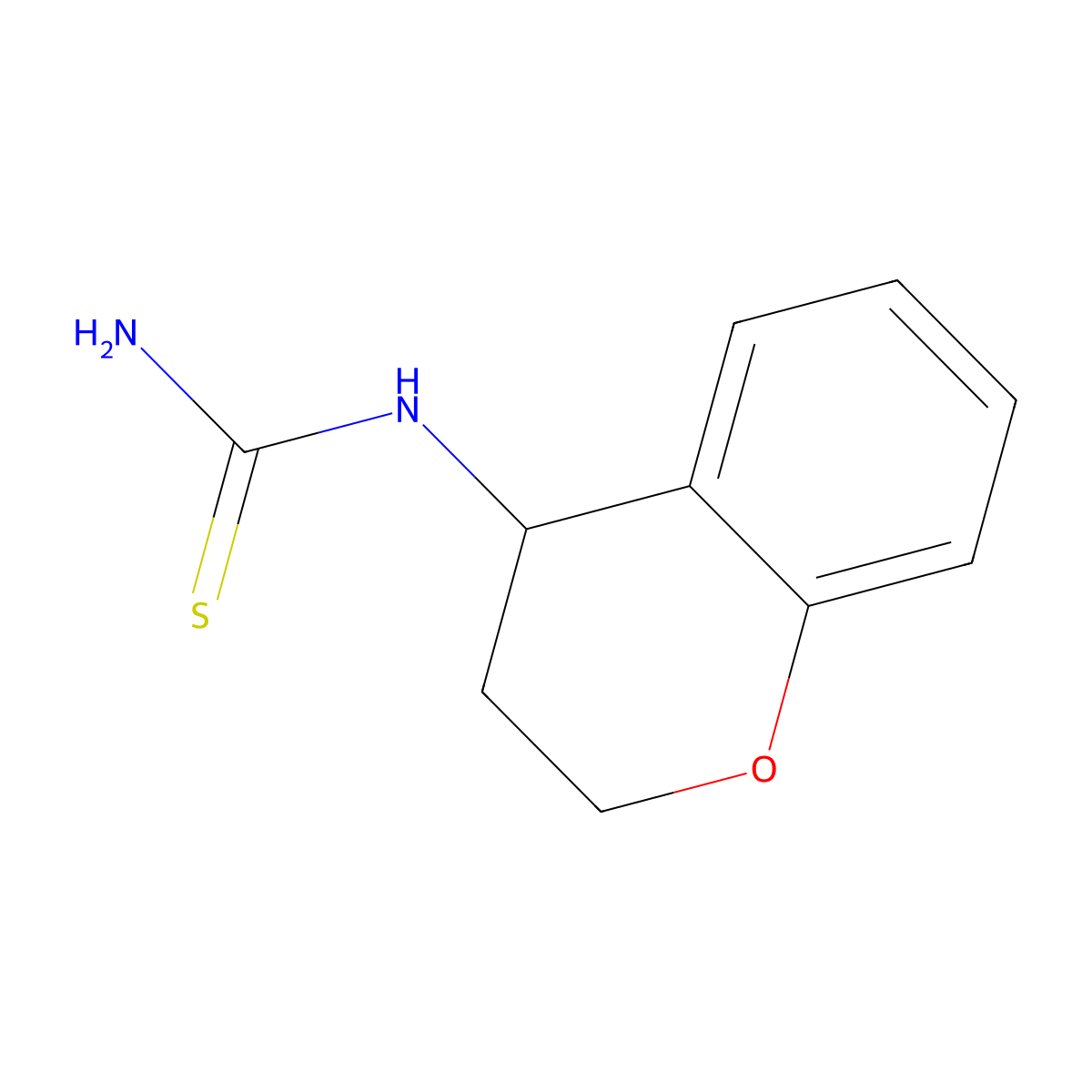 (3,4-dihydro-2H-1-benzopyran-4-yl)thiourea molecular structure, CAS 1249716-58-2