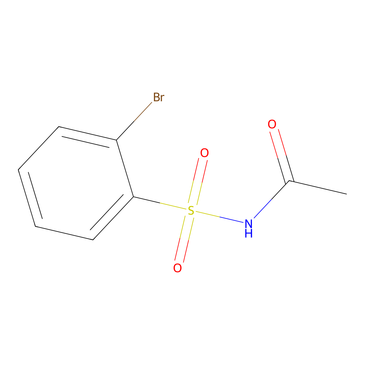 N-(2-bromobenzenesulfonyl)acetamide molecular structure, CAS 1249719-17-2