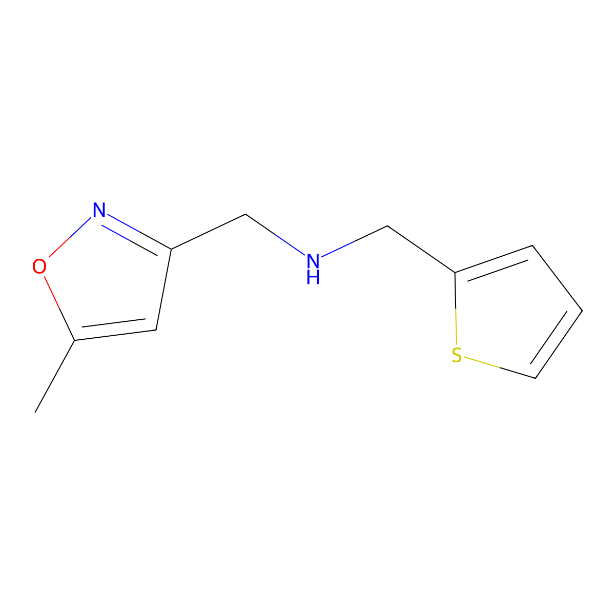 5-Methyl-N-(2-thienylmethyl)-3-isoxazolemethanamine molecular structure, CAS 1249719-59-2