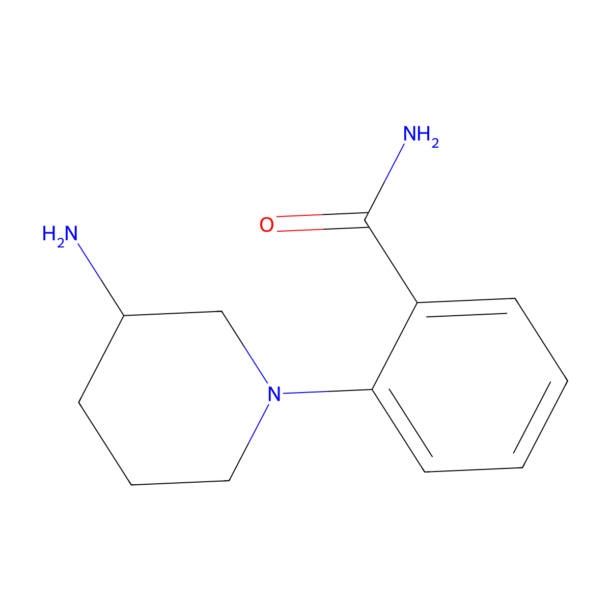 2-(3-Aminopiperidin-1-yl)benzamide molecular structure, CAS 1249722-58-4