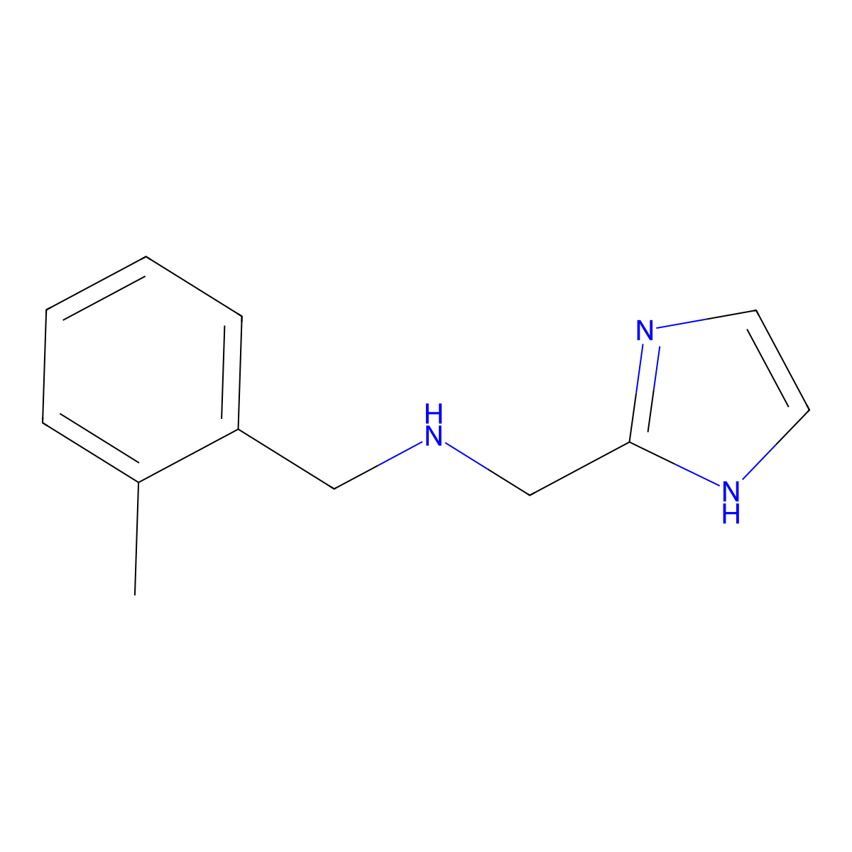 [(1H-imidazol-2-yl)methyl][(2-methylphenyl)methyl]amine molecular structure, CAS 1249724-20-6