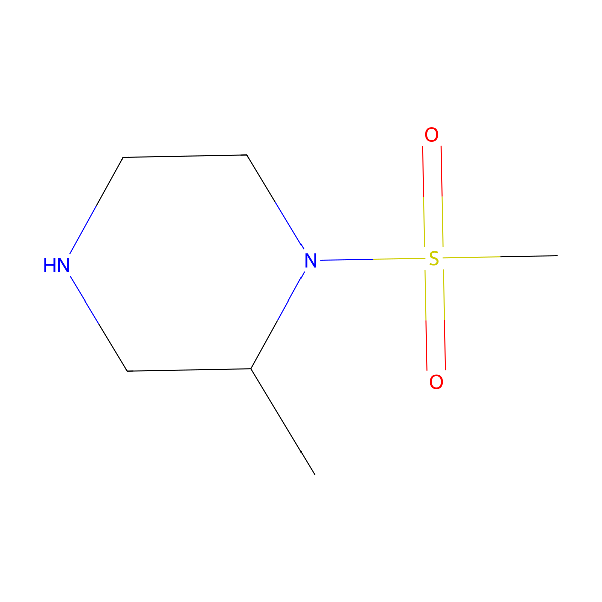 1-Methanesulfonyl-2-methylpiperazine molecular structure, CAS 1249725-20-9