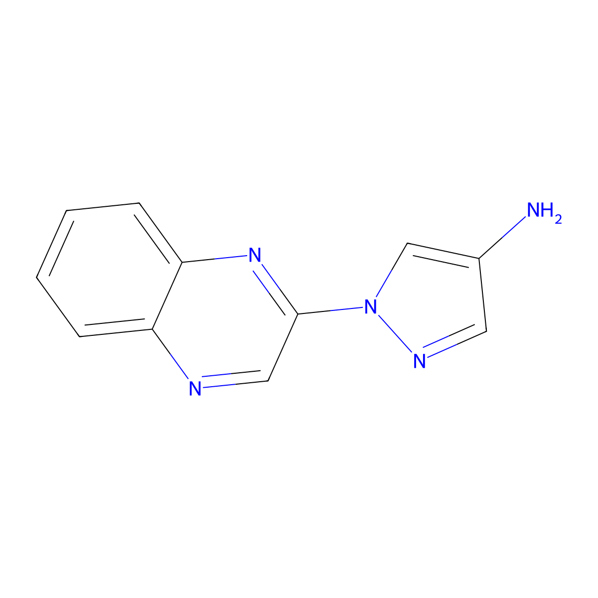 1-(quinoxalin-2-yl)-1H-pyrazol-4-amine molecular structure, CAS 1249727-22-7