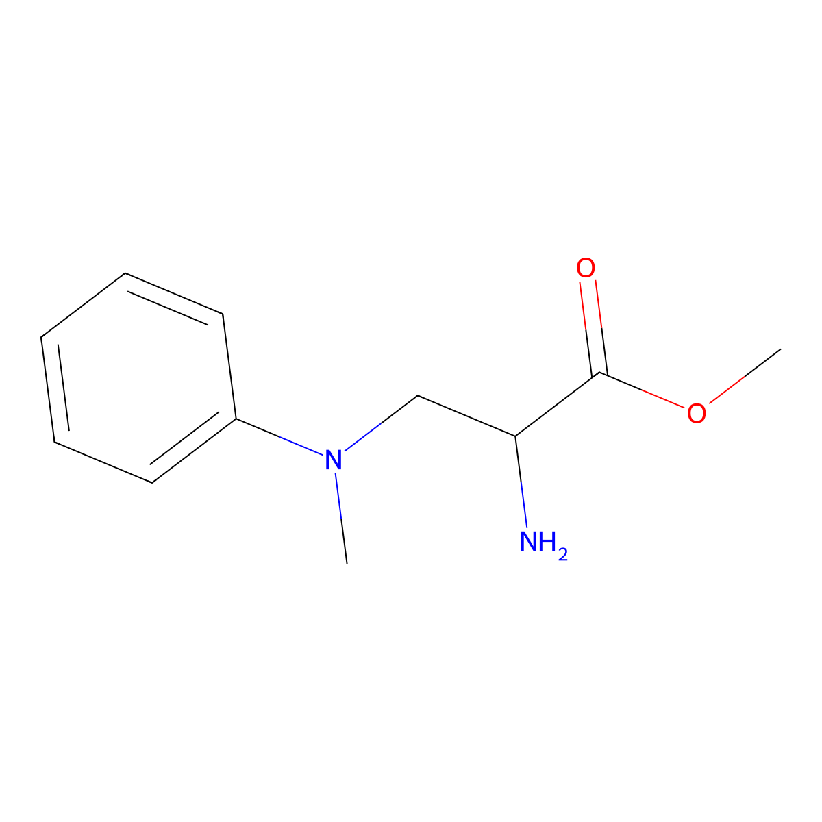 Methyl 2-amino-3-[methyl(phenyl)amino]propanoate molecular structure, CAS 1249727-87-4