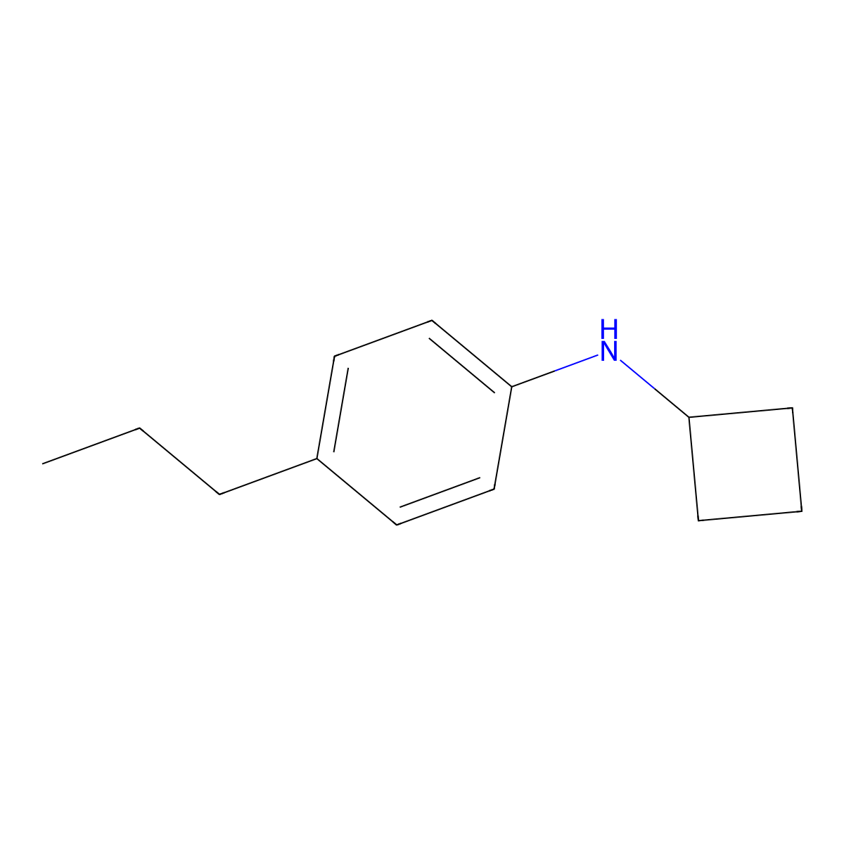 N-cyclobutyl-4-propylaniline molecular structure, CAS 1249728-03-7