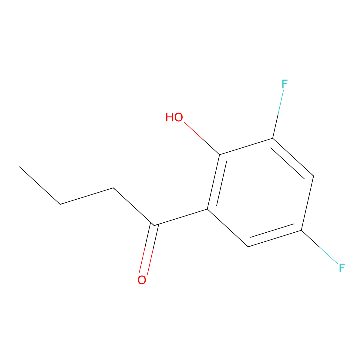 1-(3,5-Difluoro-2-hydroxyphenyl)butan-1-one molecular structure, CAS 1249729-33-6