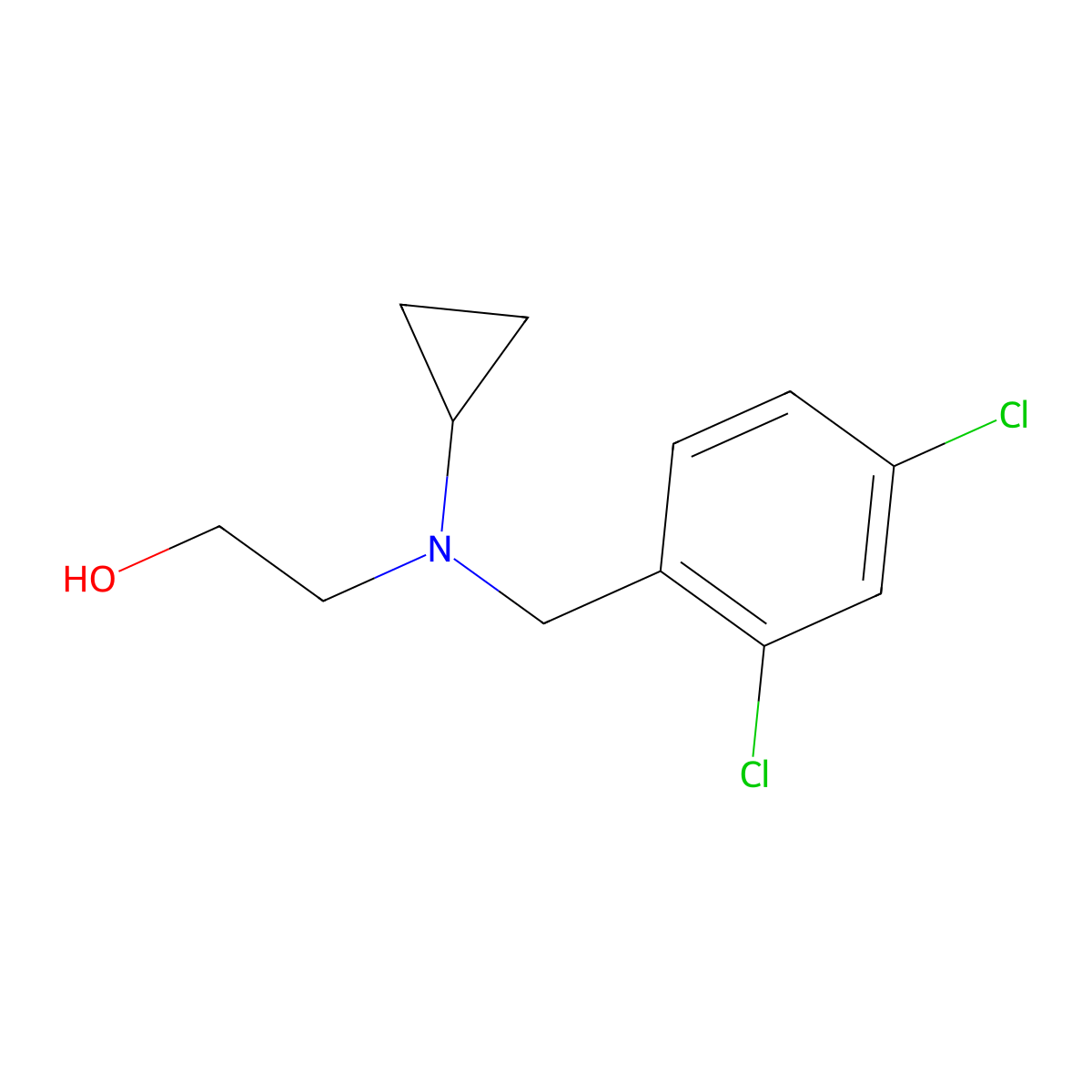 2-[Cyclopropyl-(2,4-dichloro-benzyl)-amino]-ethanol molecular structure, CAS 1249729-45-0