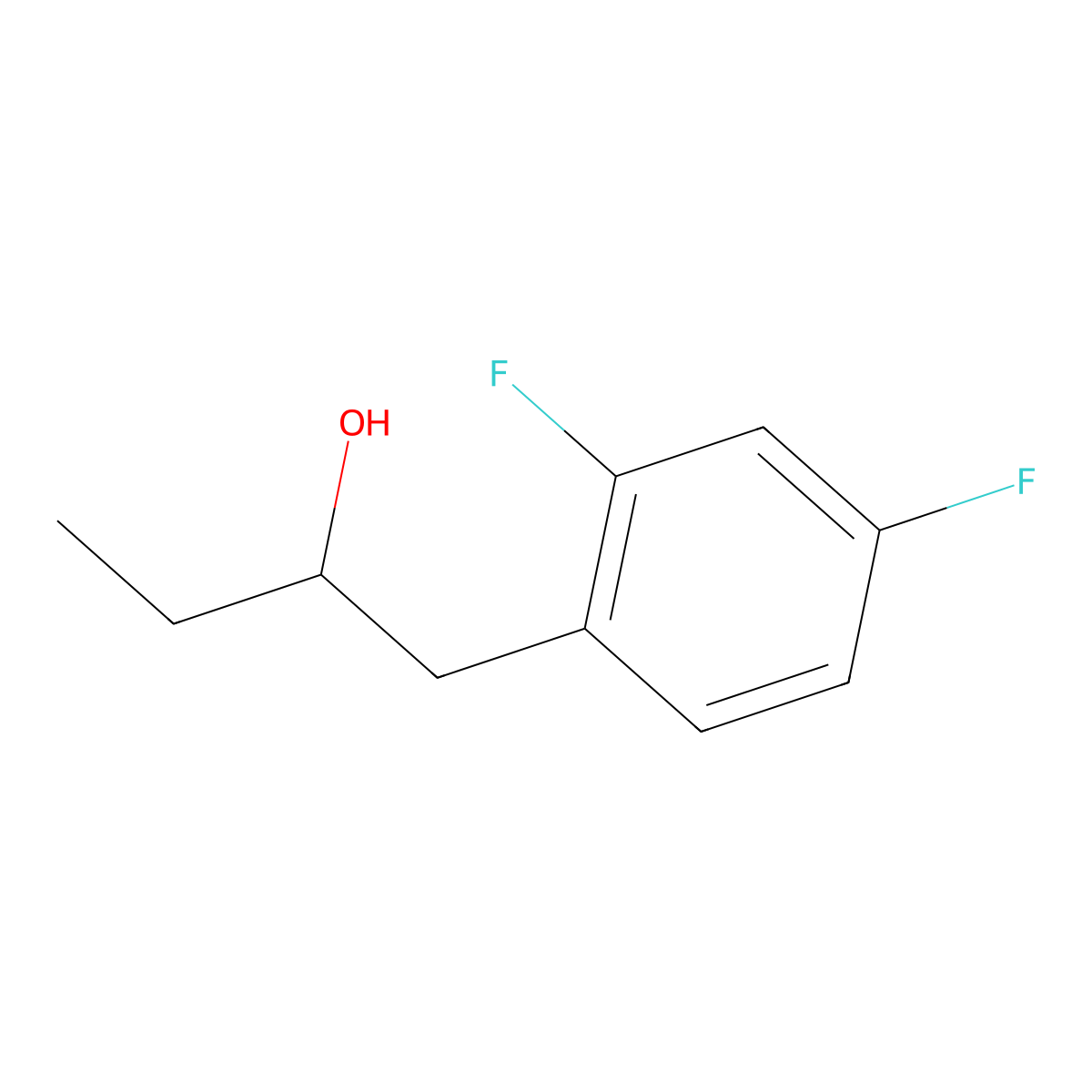 1-(2,4-Difluorophenyl)-2-butanol molecular structure, CAS 1249729-87-0