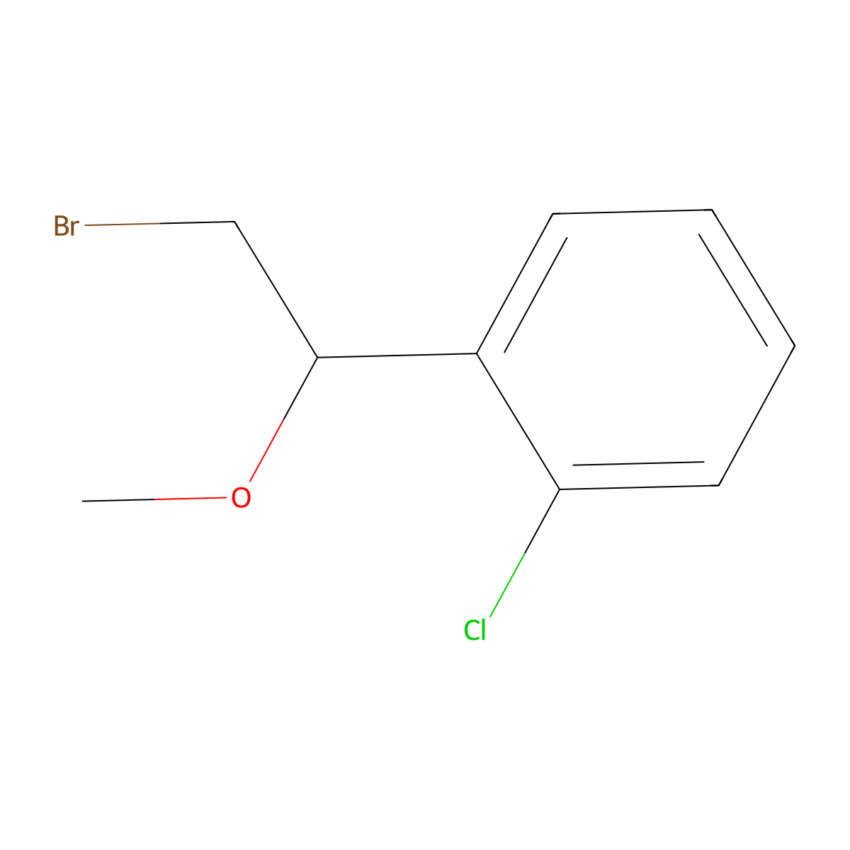 1-(2-Bromo-1-methoxyethyl)-2-chlorobenzene molecular structure, CAS 1249730-78-6