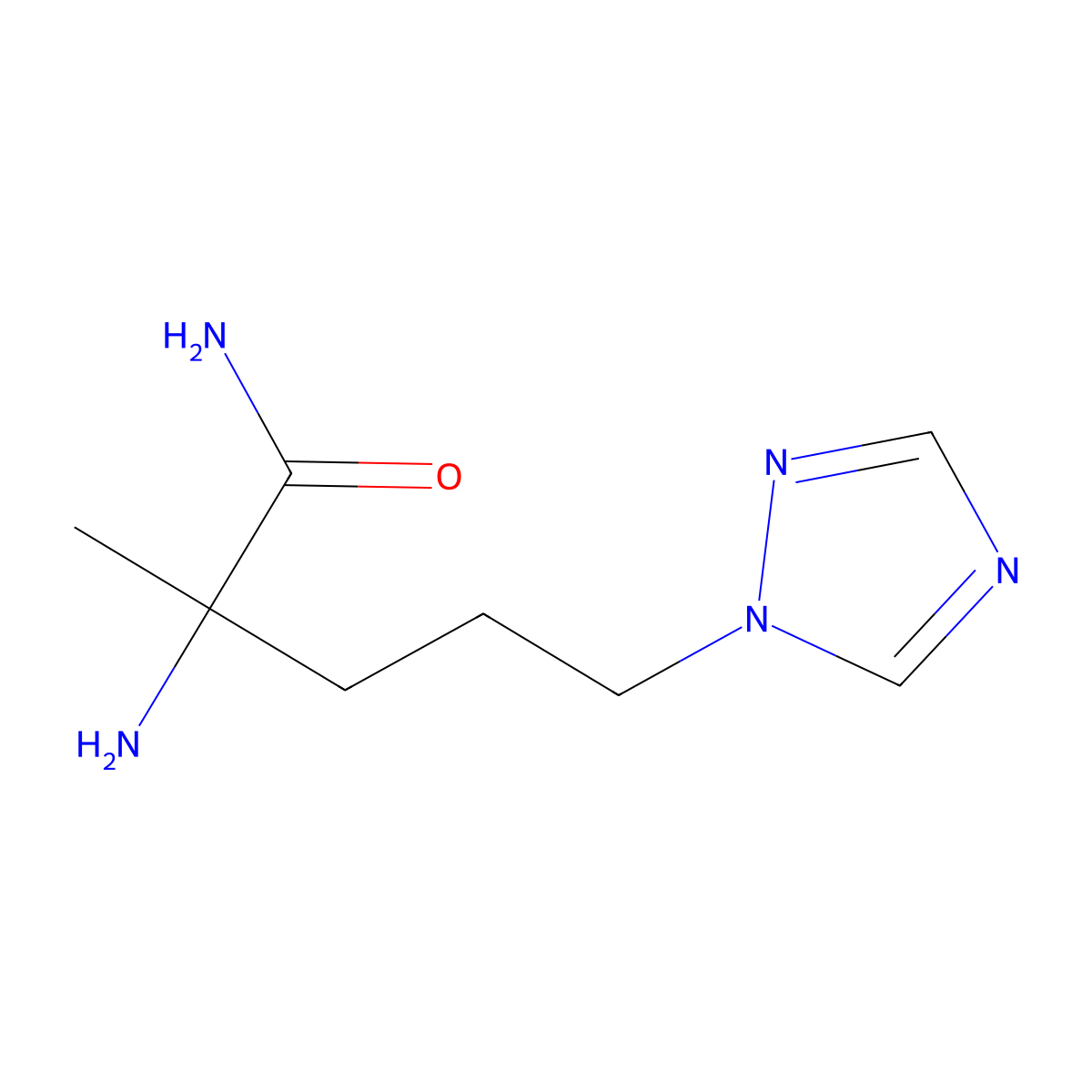 2-Amino-2-methyl-5-(1h-1,2,4-triazol-1-yl)pentanamide molecular structure, CAS 1249731-20-1