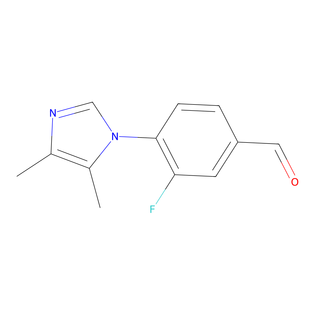 4-(4,5-Dimethyl-1h-imidazol-1-yl)-3-fluorobenzaldehyde molecular structure, CAS 1249734-07-3