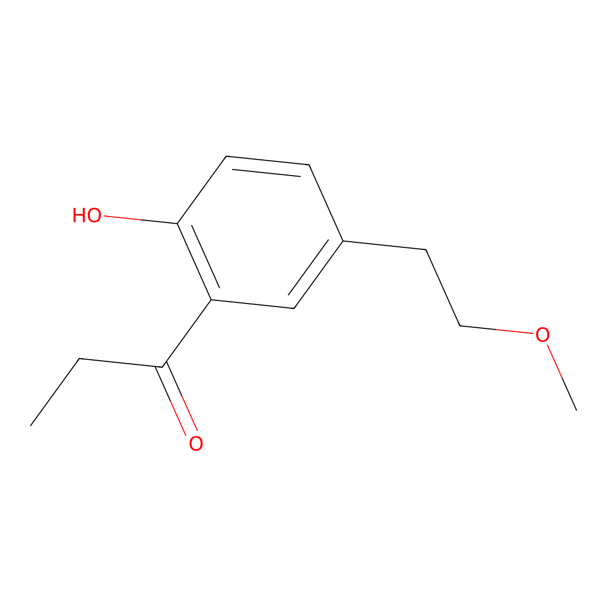 1-(2-Hydroxy-5-(2-methoxyethyl)phenyl)propan-1-one molecular structure, CAS 1249735-50-9