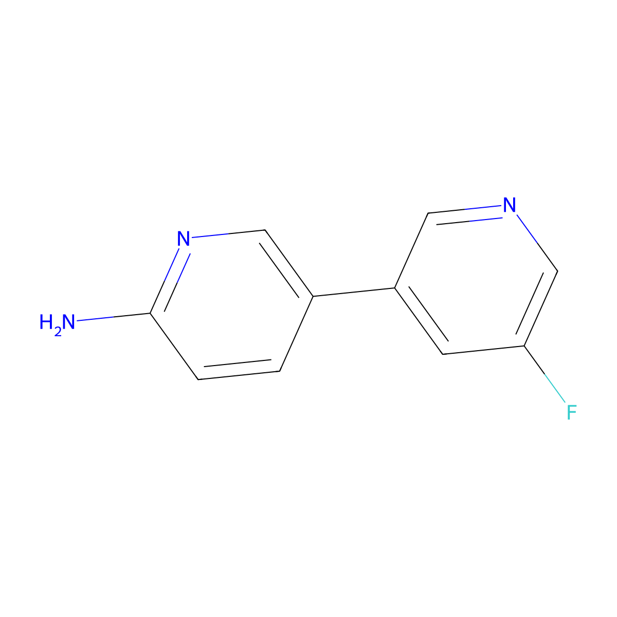 5'-Fluoro-[3,3'-bipyridin]-6-amine molecular structure, CAS 1249735-54-3