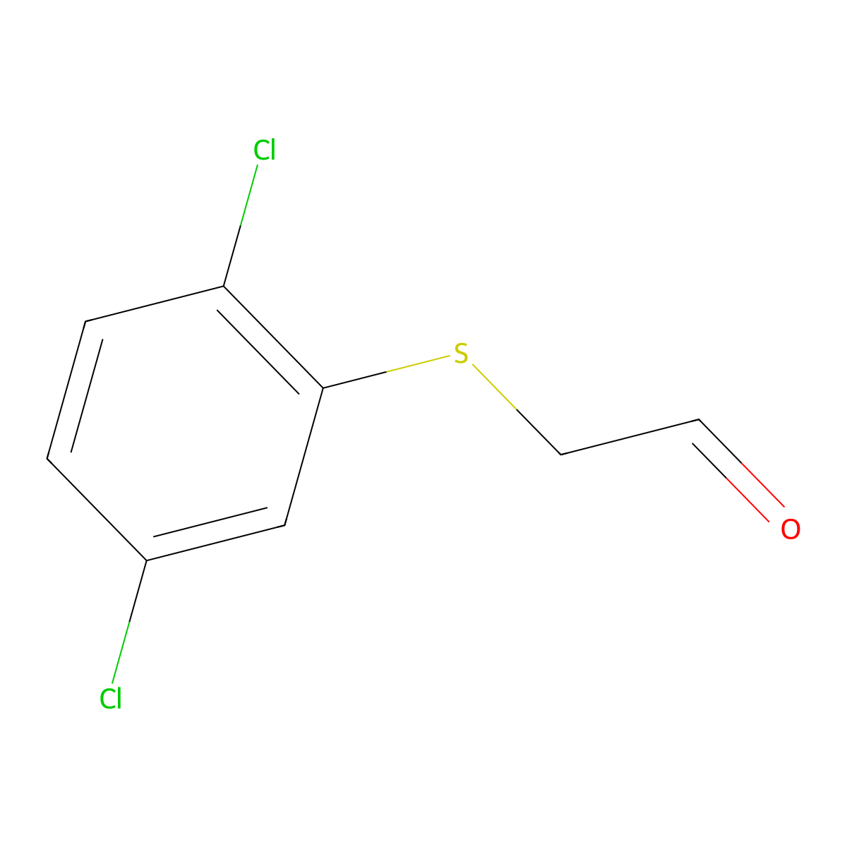 2-[(2,5-Dichlorophenyl)sulfanyl]acetaldehyde molecular structure, CAS 1249739-74-9
