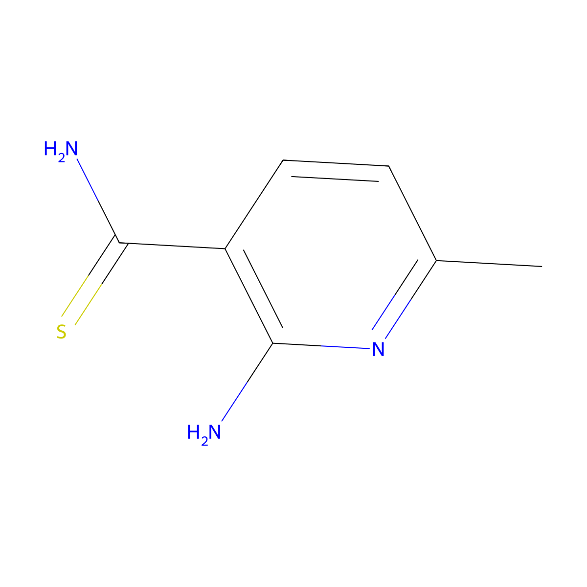 2-Amino-6-methylpyridine-3-carbothioamide molecular structure, CAS 1249741-05-6