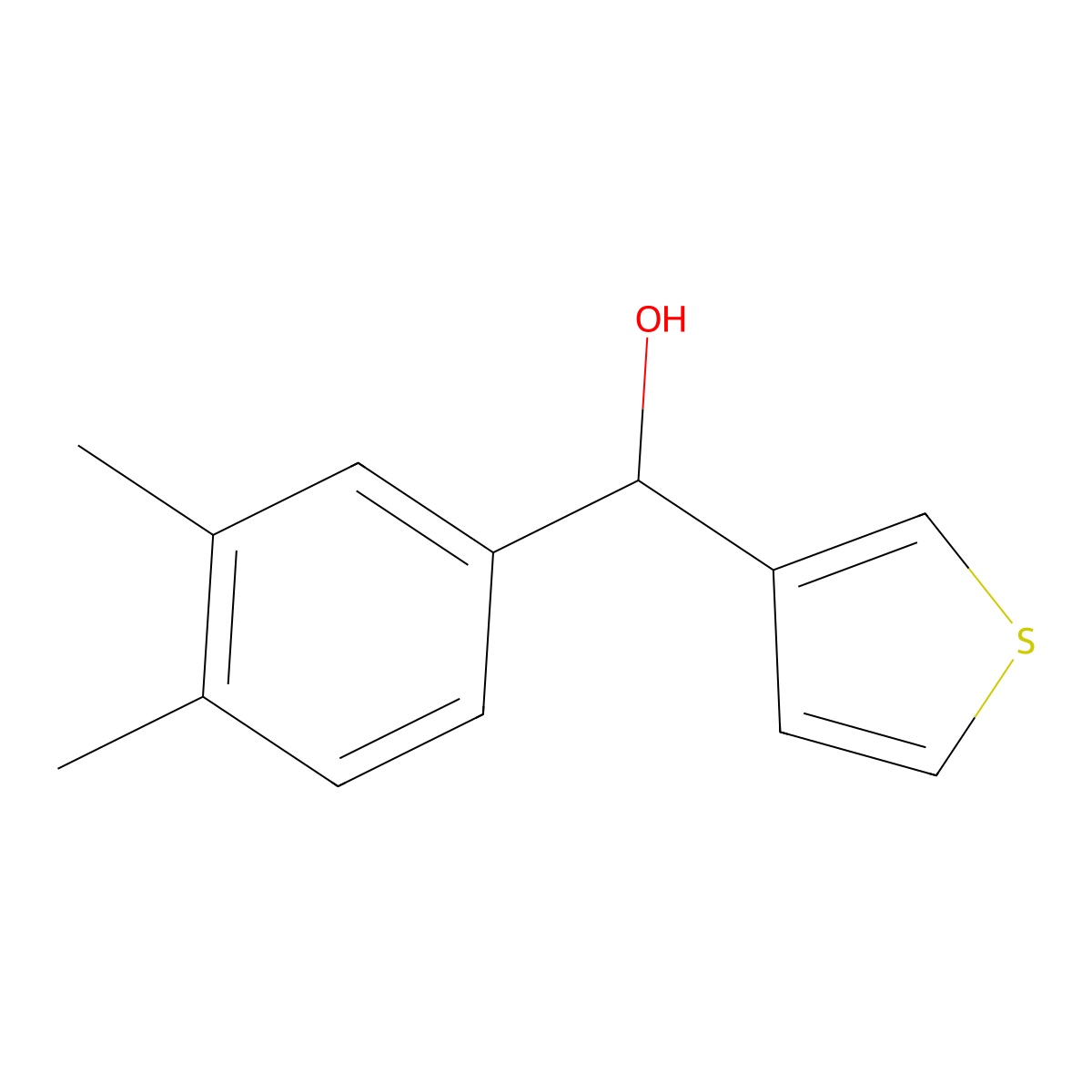 3,4-Dimethylphenyl-(3-thienyl)methanol molecular structure, CAS 1249742-34-4