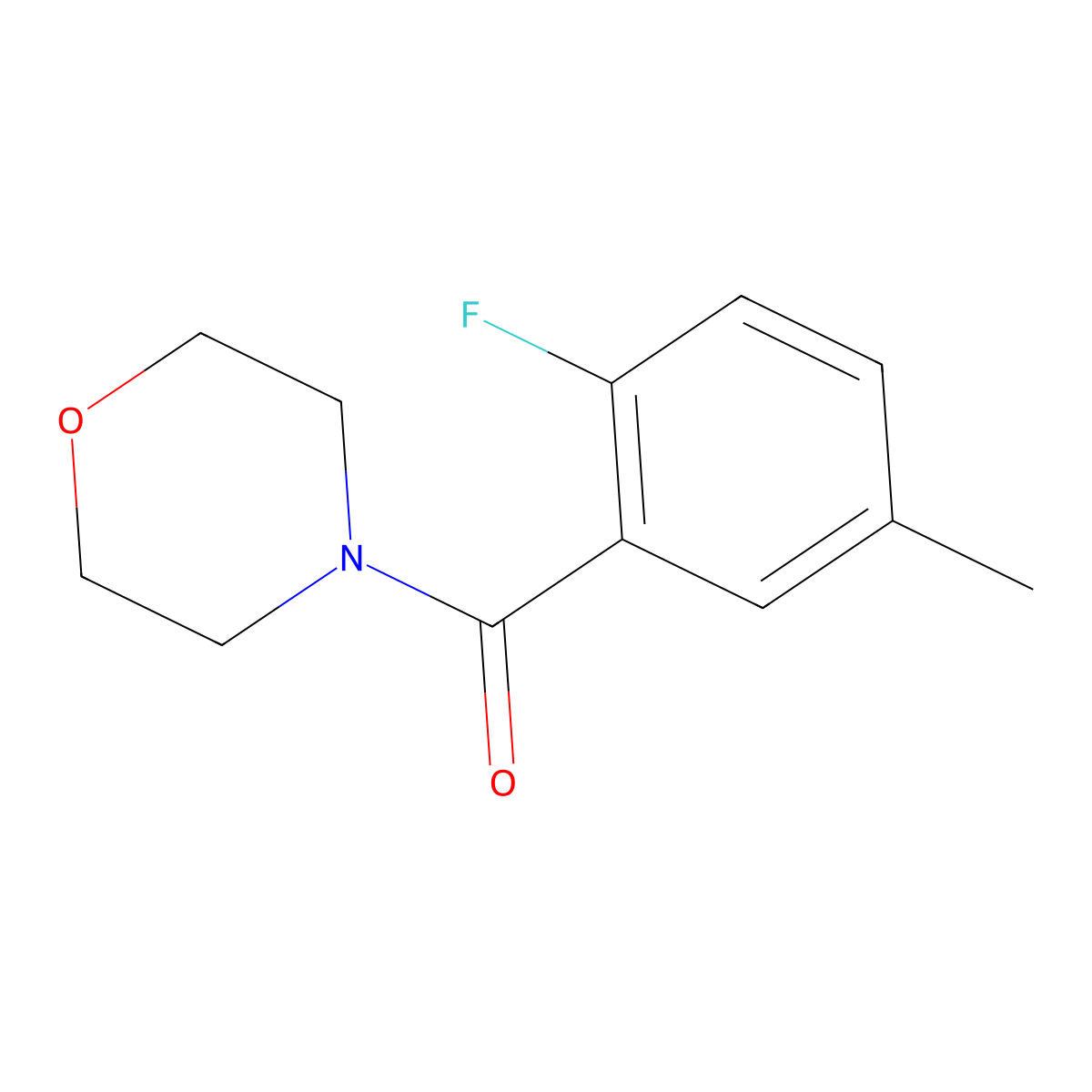 (2-Fluoro-5-methylphenyl)(morpholino)methanone molecular structure, CAS 1249744-58-8