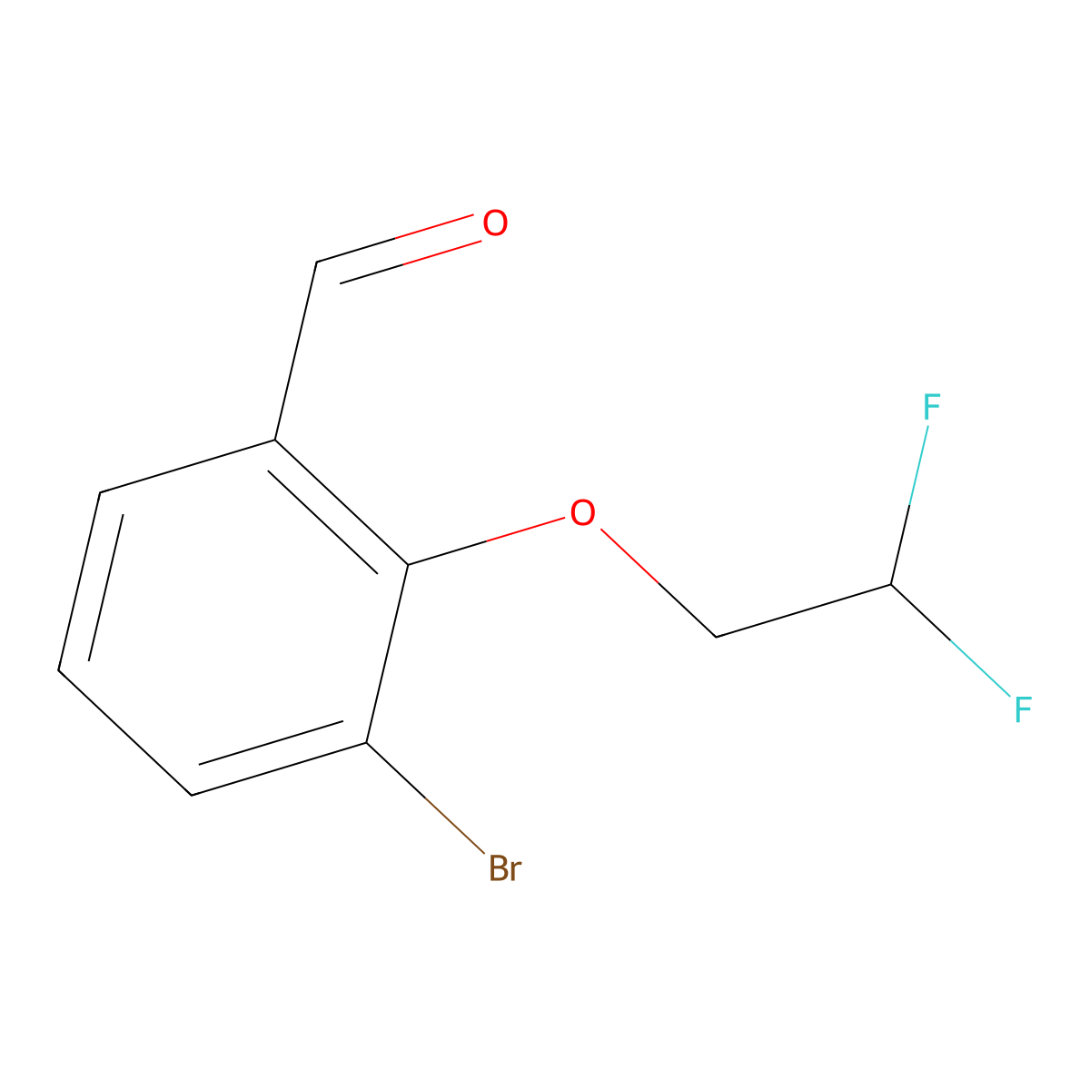 3-Bromo-2-(2,2-difluoroethoxy)benzaldehyde molecular structure, CAS 1249746-86-8
