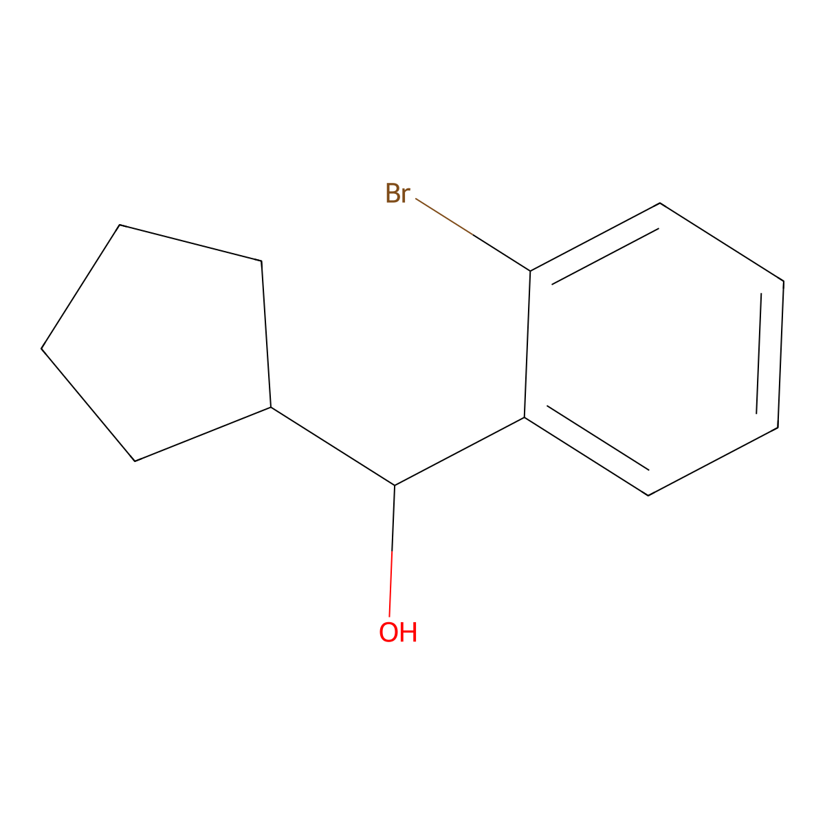Cyclopentyl (2-bromophenyl)methanol molecular structure, CAS 1249753-35-2