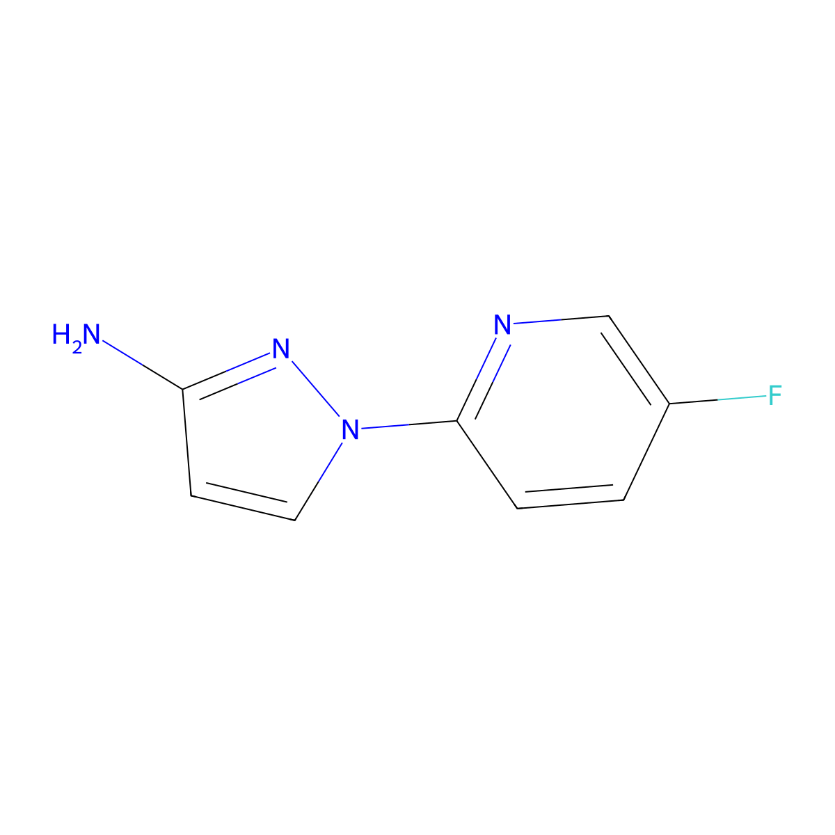 1-(5-fluoropyridin-2-yl)-1H-pyrazol-3-amine molecular structure, CAS 1249756-58-8