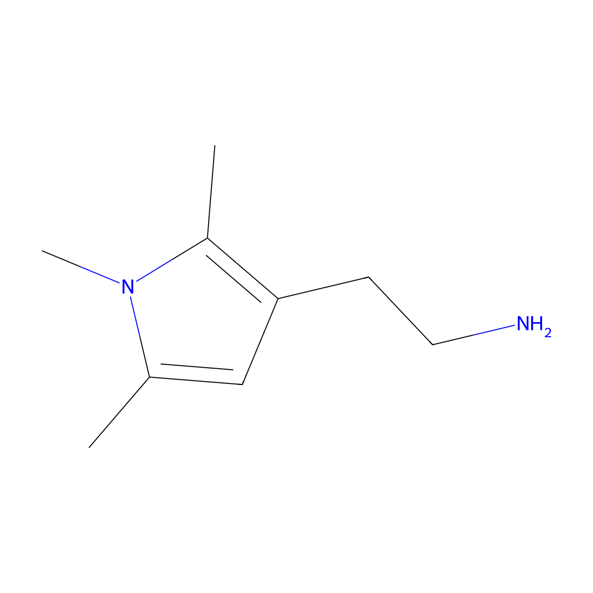 2-(1,2,5-trimethyl-1H-pyrrol-3-yl)ethanamine molecular structure, CAS 1249757-80-9