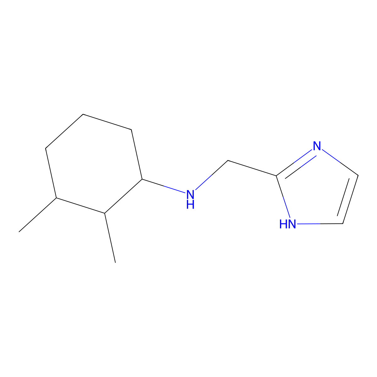 N-[(1H-imidazol-2-yl)methyl]-2,3-dimethylcyclohexan-1-amine molecular structure, CAS 1249764-08-6