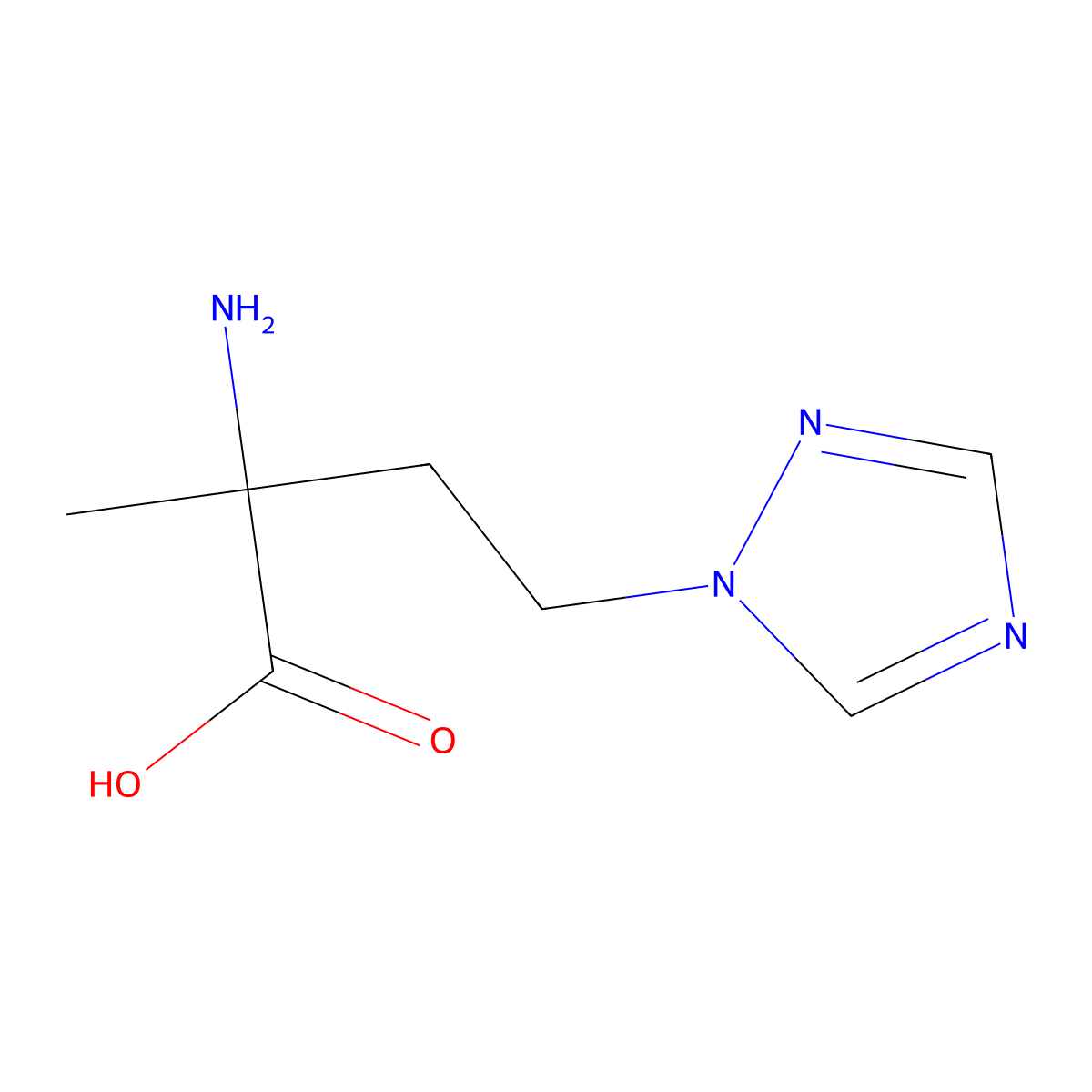 2-Amino-2-methyl-4-(1h-1,2,4-triazol-1-yl)butanoic acid molecular structure, CAS 1249766-22-0