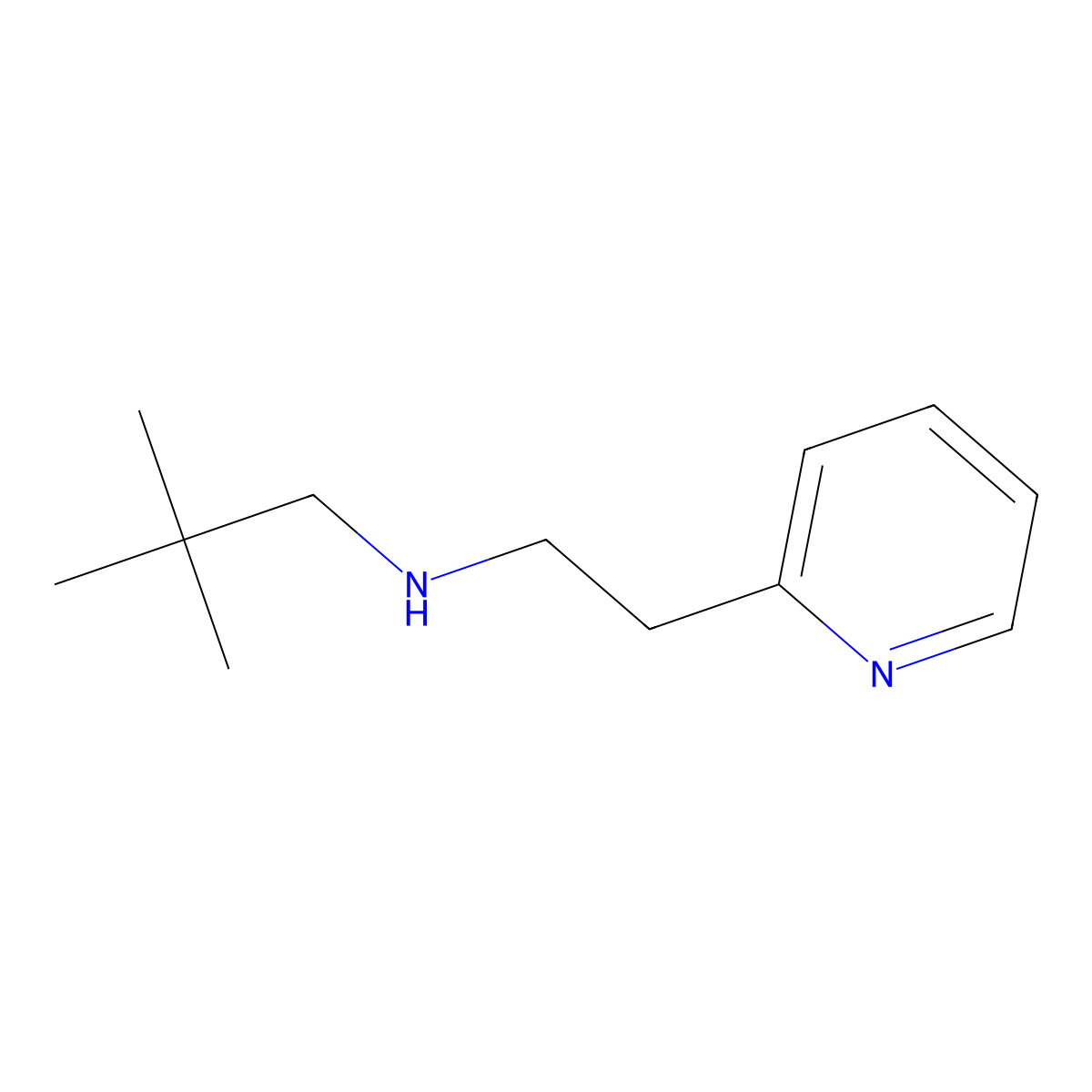 (2,2-Dimethylpropyl)[2-(pyridin-2-yl)ethyl]amine molecular structure, CAS 1249770-76-0