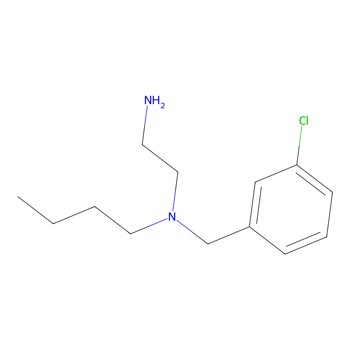 (2-Aminoethyl)(butyl)((3-chlorophenyl)methyl)amine molecular structure, CAS 1249779-98-3