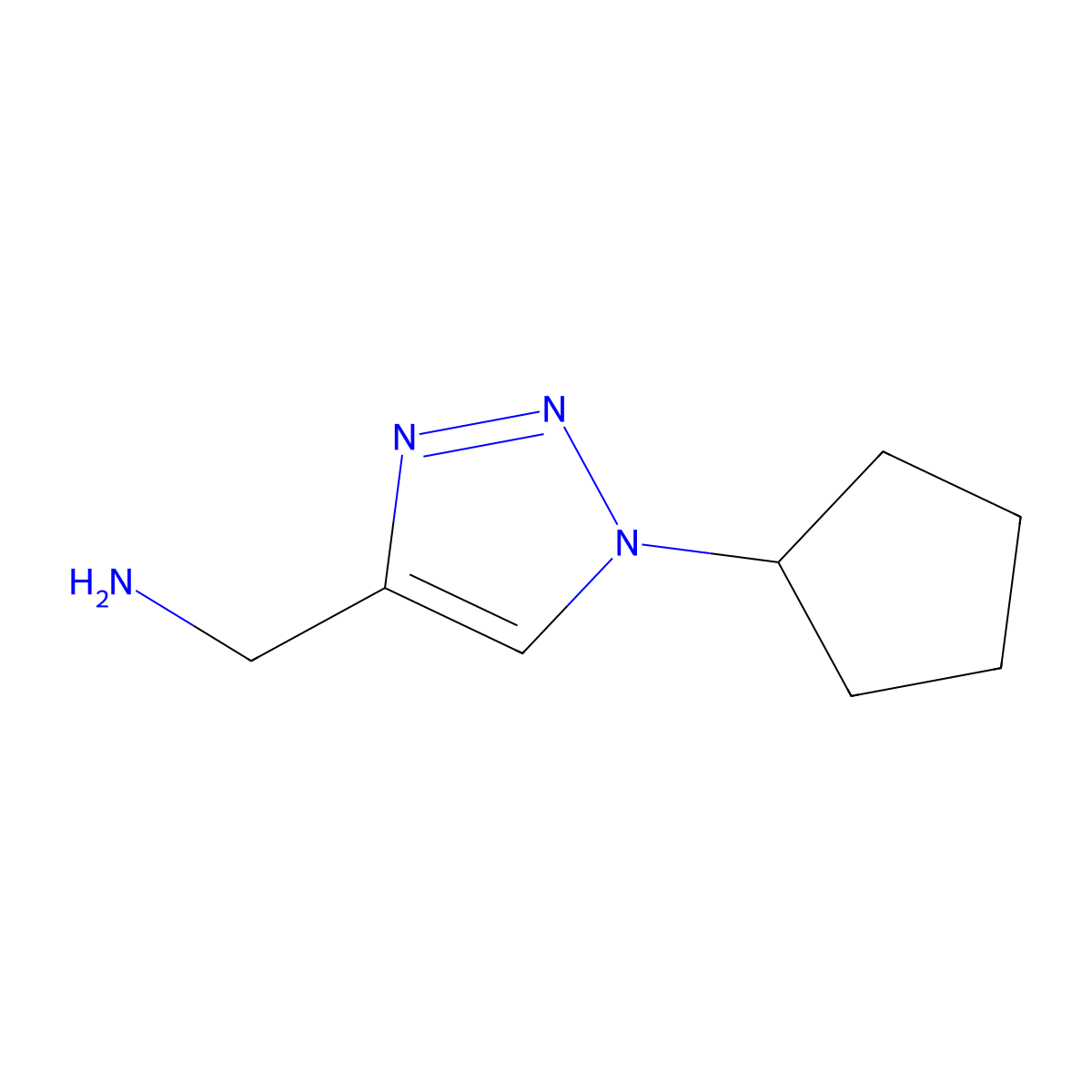 (1-cyclopentyl-1H-1,2,3-triazol-4-yl)methanamine molecular structure, CAS 1249780-65-1
