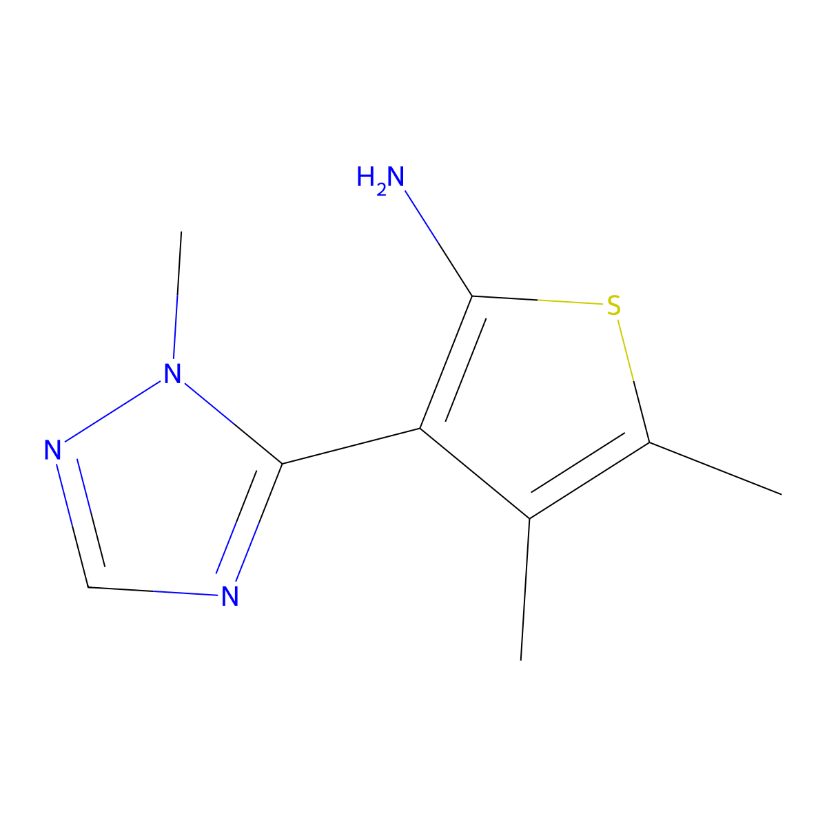 4,5-Dimethyl-3-(1-methyl-1h-1,2,4-triazol-5-yl)thiophen-2-amine molecular structure, CAS 1249780-93-5