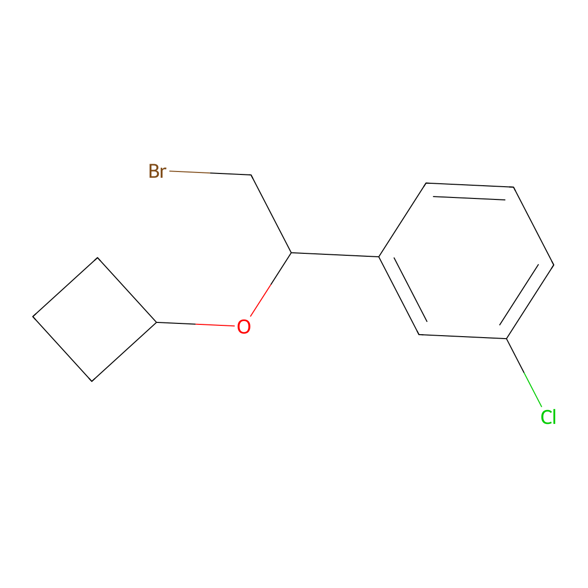 1-(2-Bromo-1-cyclobutoxyethyl)-3-chlorobenzene molecular structure, CAS 1249781-04-1