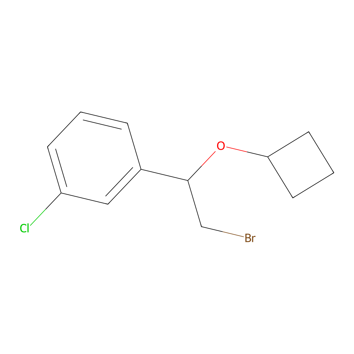 1-(2-Bromo-1-cyclobutoxyethyl)-3-chlorobenzene molecular structure, CAS 1249781-04-1