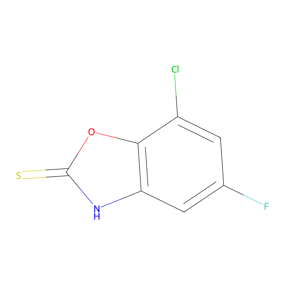 7-Chloro-5-fluoro-1,3-benzoxazole-2-thiol molecular structure, CAS 1249781-75-6