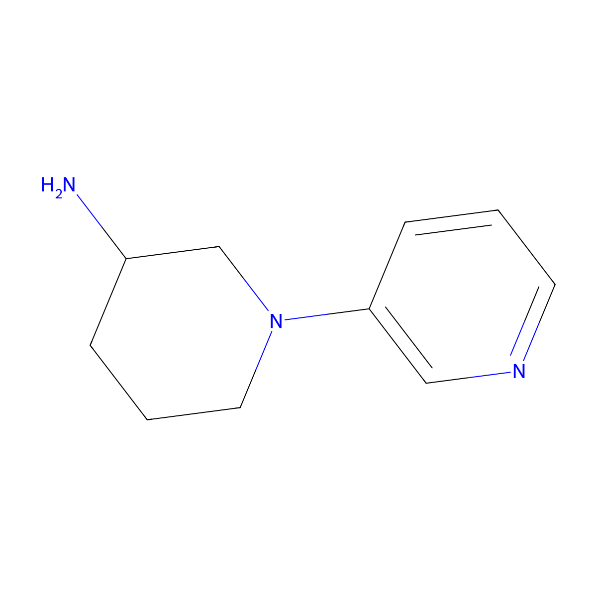 1-(Pyridin-3-yl)piperidin-3-amine molecular structure, CAS 1249782-70-4