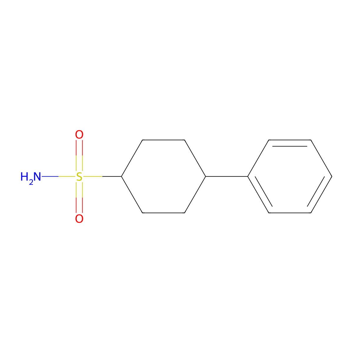 4-Phenylcyclohexane-1-sulfonamide molecular structure, CAS 1249783-96-7