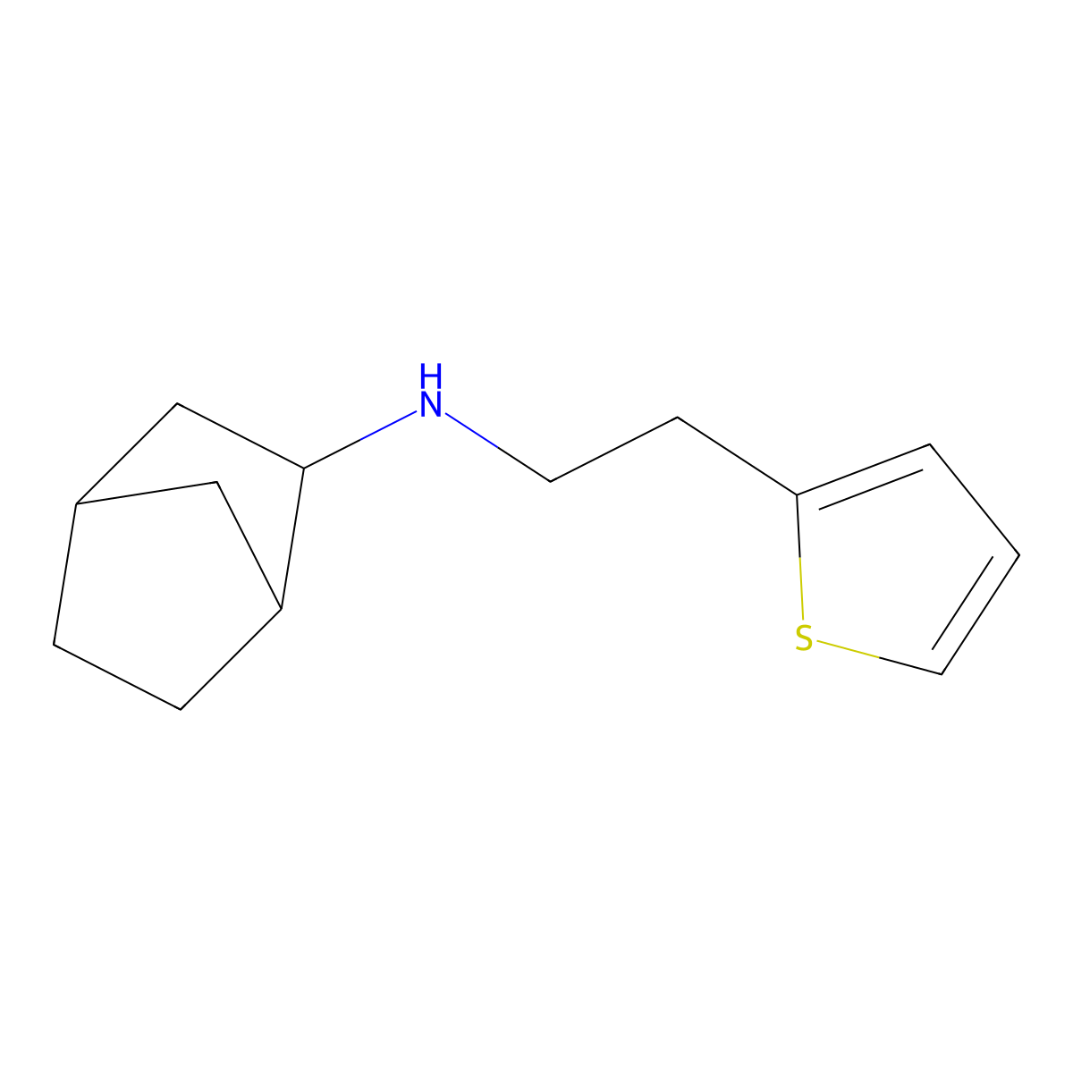 N-[2-(Thiophen-2-yl)ethyl]bicyclo[2.2.1]heptan-2-amine molecular structure, CAS 1249784-86-8
