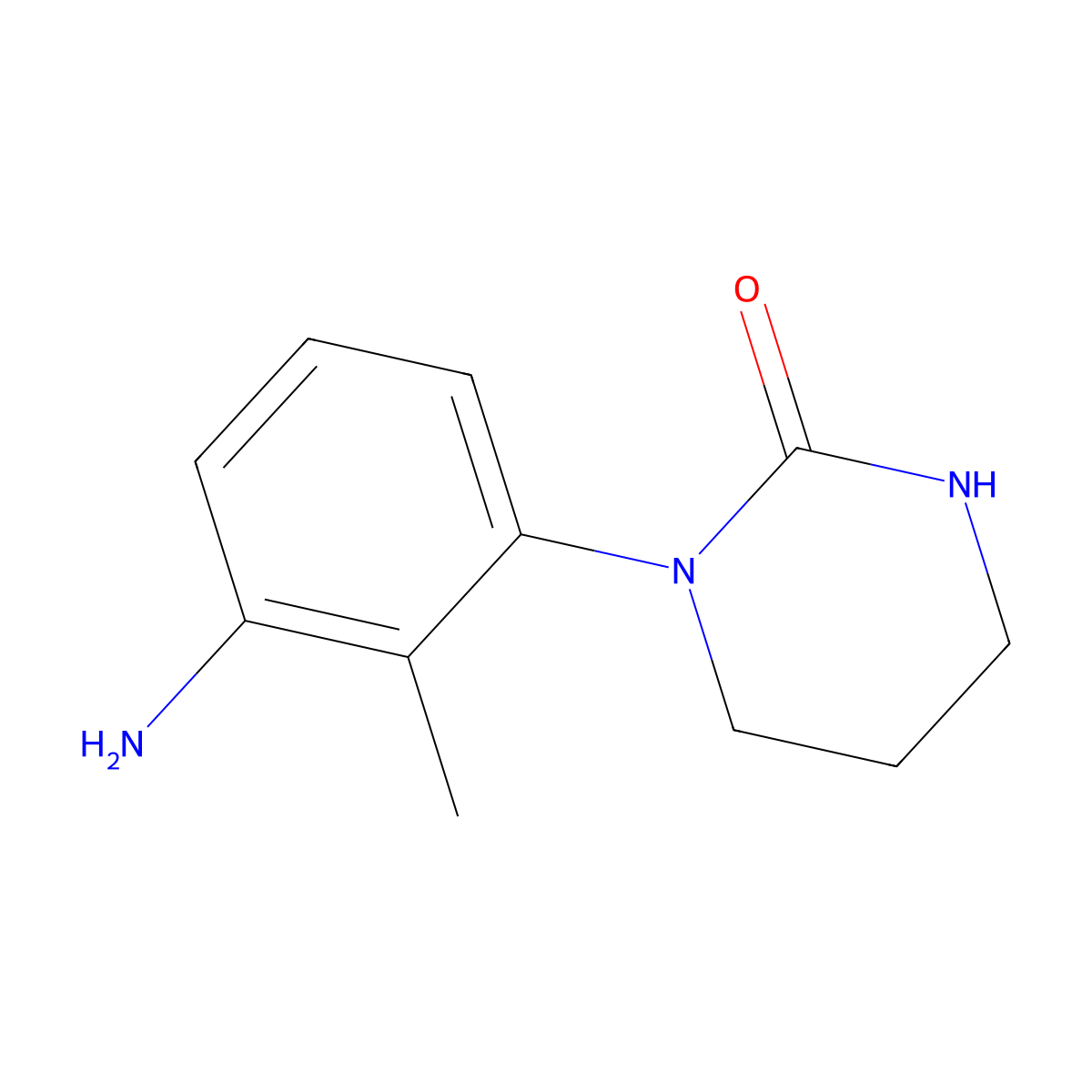 1-(3-amino-2-methylphenyl)tetrahydropyrimidin-2(1H)-one molecular structure, CAS 1249787-17-4
