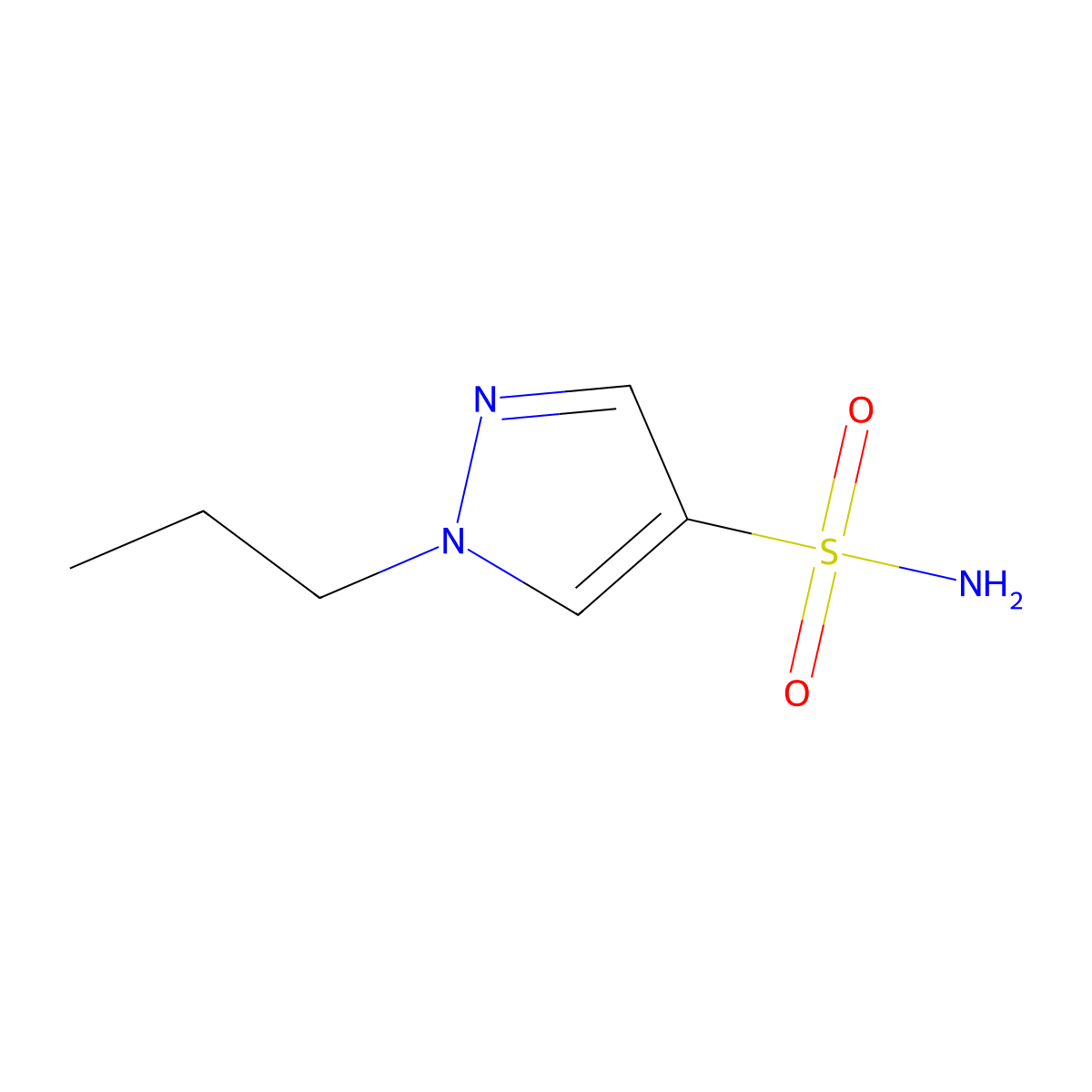 1-propyl-1H-pyrazole-4-sulfonamide molecular structure, CAS 1249787-85-6