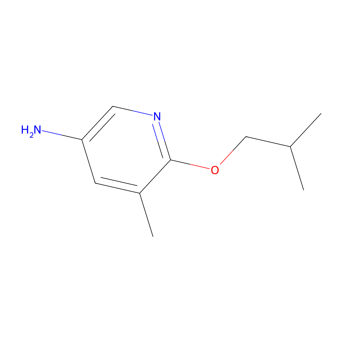 6-Isobutoxy-5-methylpyridin-3-amine molecular structure, CAS 1249789-40-9
